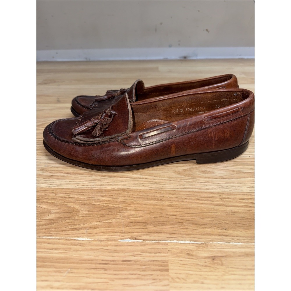 GH Bass Kiltie Tassel Loafers Size 10.5D Brown Cordovan Leather Shoes -weejuns